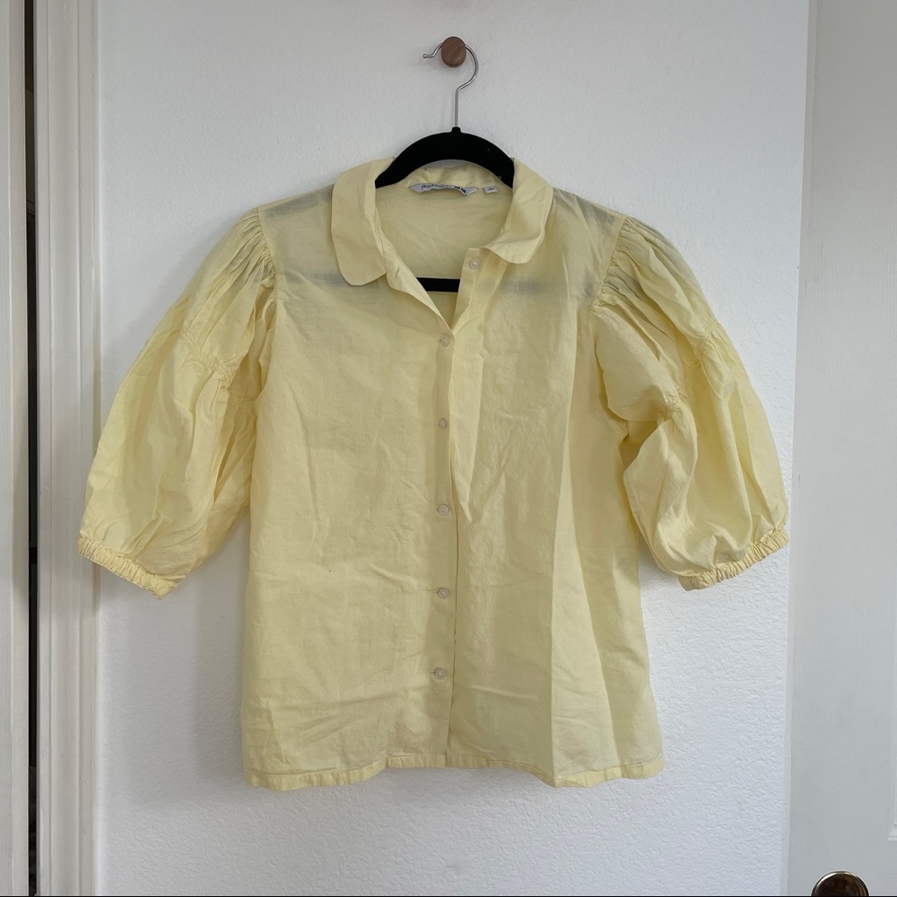 JW Anderson x Uniqlo Puff Sleeve Peter Pan Collar Blouse